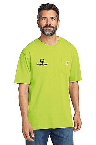 CTK87 - Carhartt Workwear Pocket Short Sleeve T-Shirt - Idaho Forest Group - Logowear Store - Transfer Screen Print - #29726