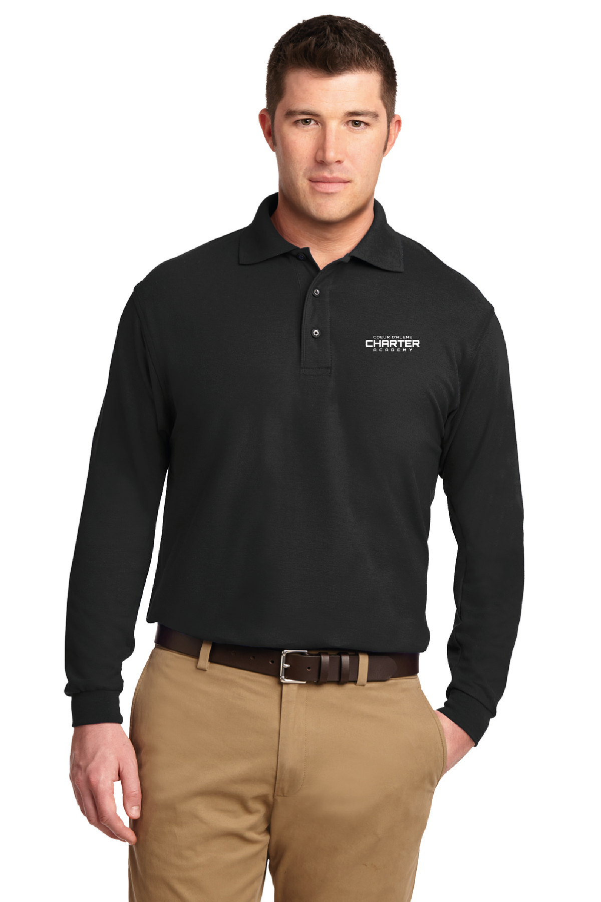 K500LS - Port Authority Silk Touch Long Sleeve Polo - CDA Charter Academy - School Store - Embroidery - #28617