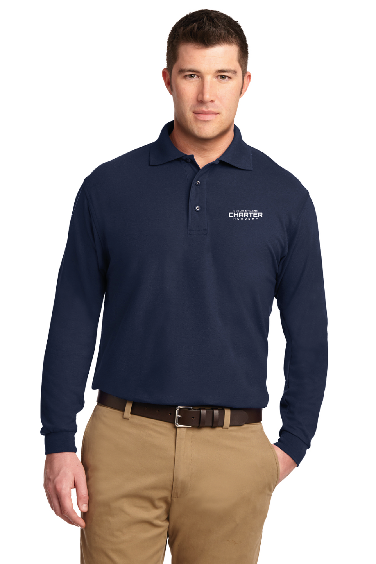 K500LS - Port Authority Silk Touch Long Sleeve Polo - CDA Charter Academy - School Store - Embroidery - #28617
