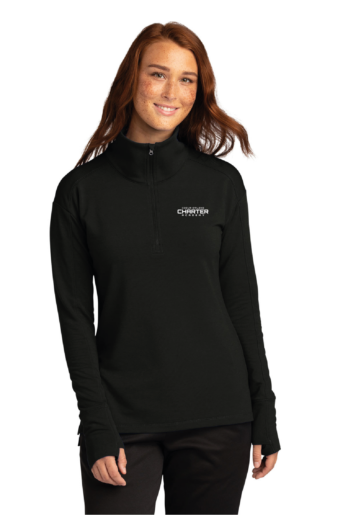 LST561 - Sport-Tek Ladies Sport-Wick Flex Fleece 1/4-Zip - CDA Charter Academy - School Store - Embroidery - #28617