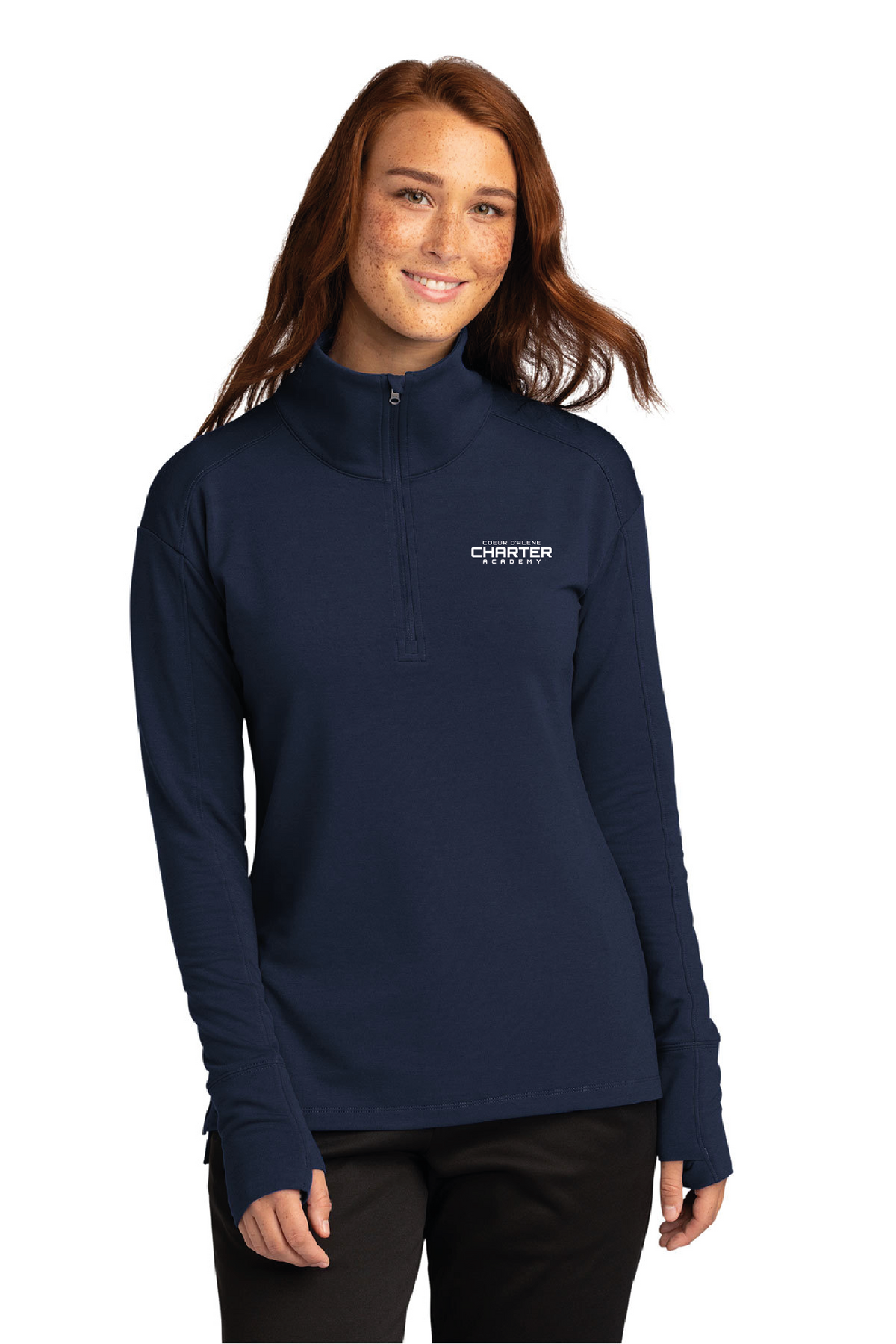 LST561 - Sport-Tek Ladies Sport-Wick Flex Fleece 1/4-Zip - CDA Charter Academy - School Store - Embroidery - #28617