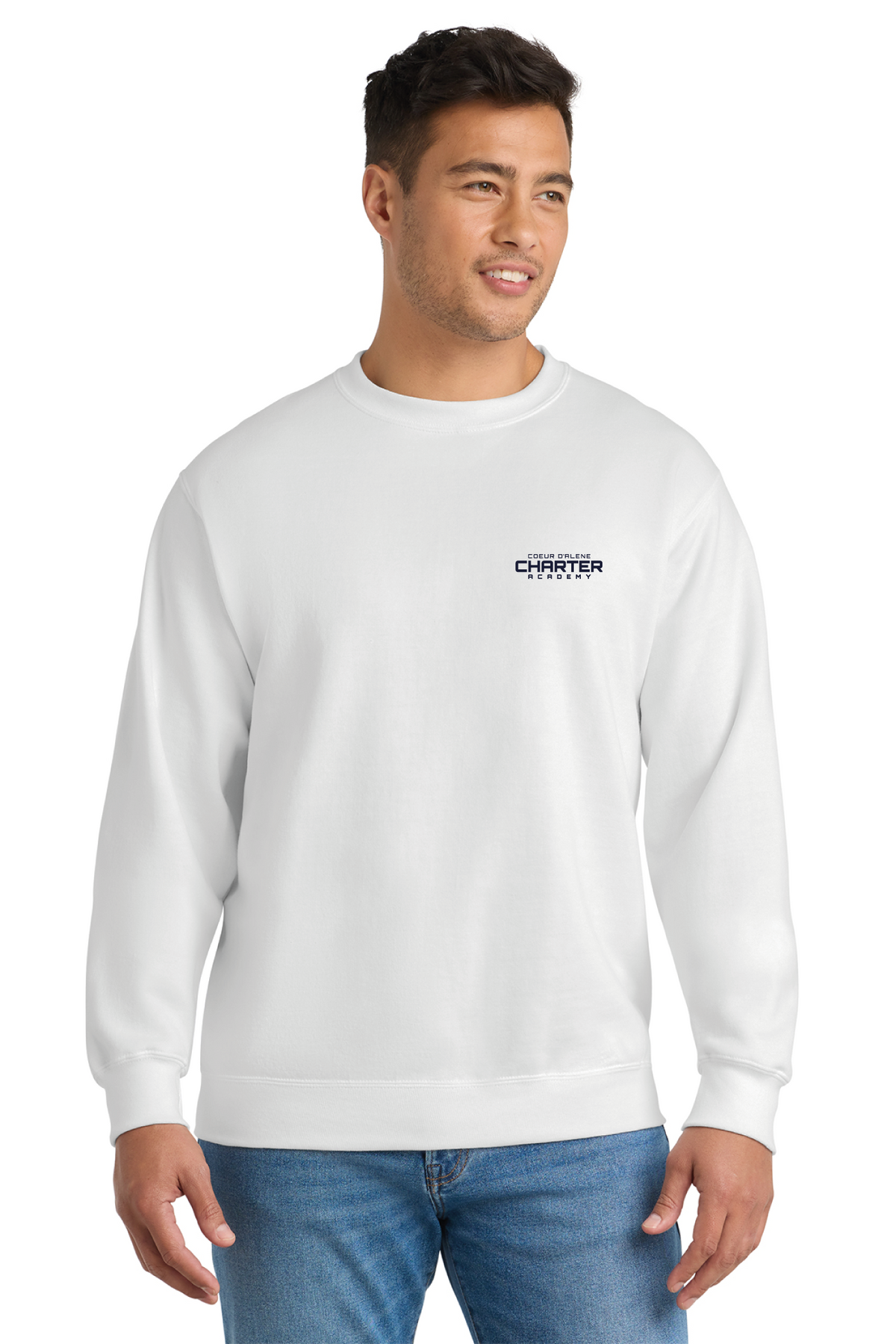 PC90 - Port &amp; Co Essential Fleece Crewneck Sweatshirt - CDA Charter Academy - School Store - Transfer Screen Print - #28752