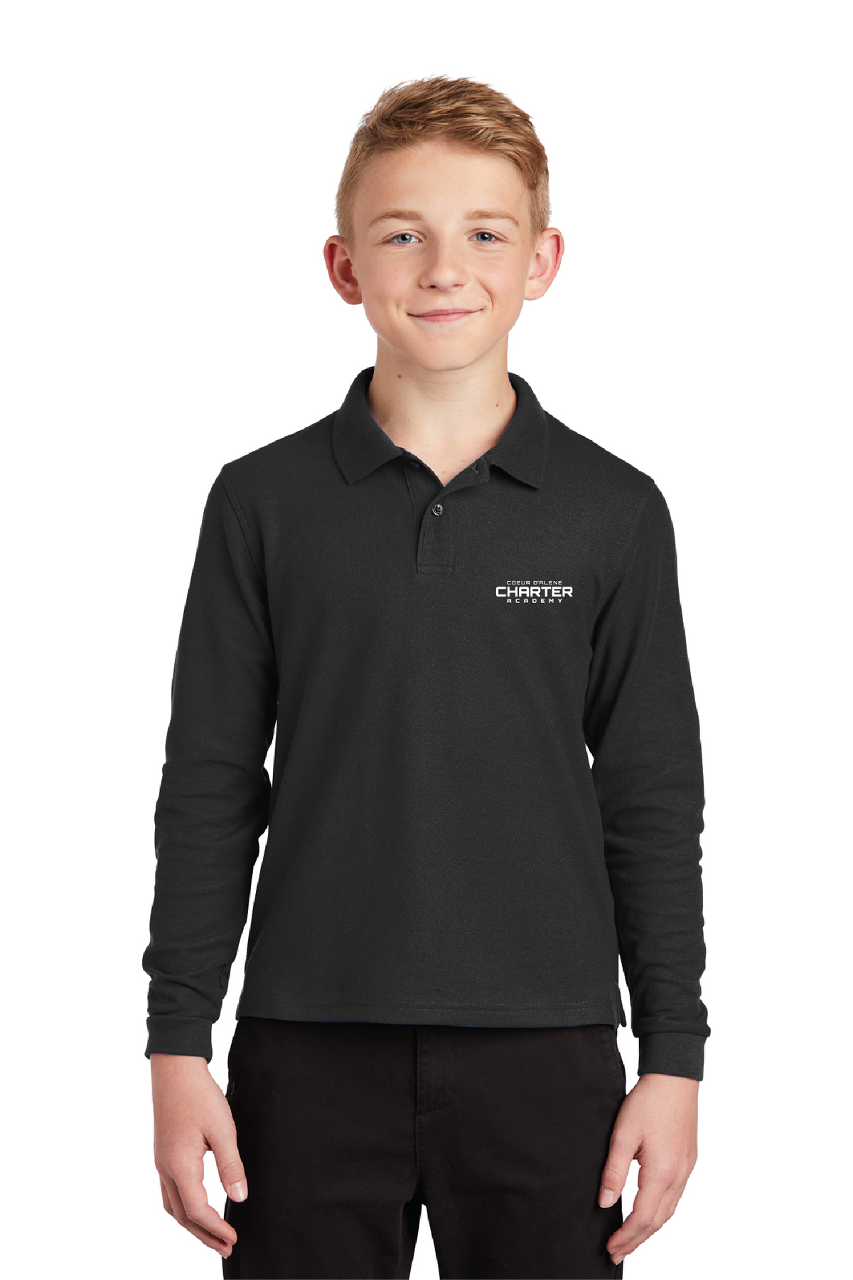 Y500LS - Port Authority Youth Long Sleeve Silk Touch Polo - CDA Charter Academy - School Store - Embroidery - #28617