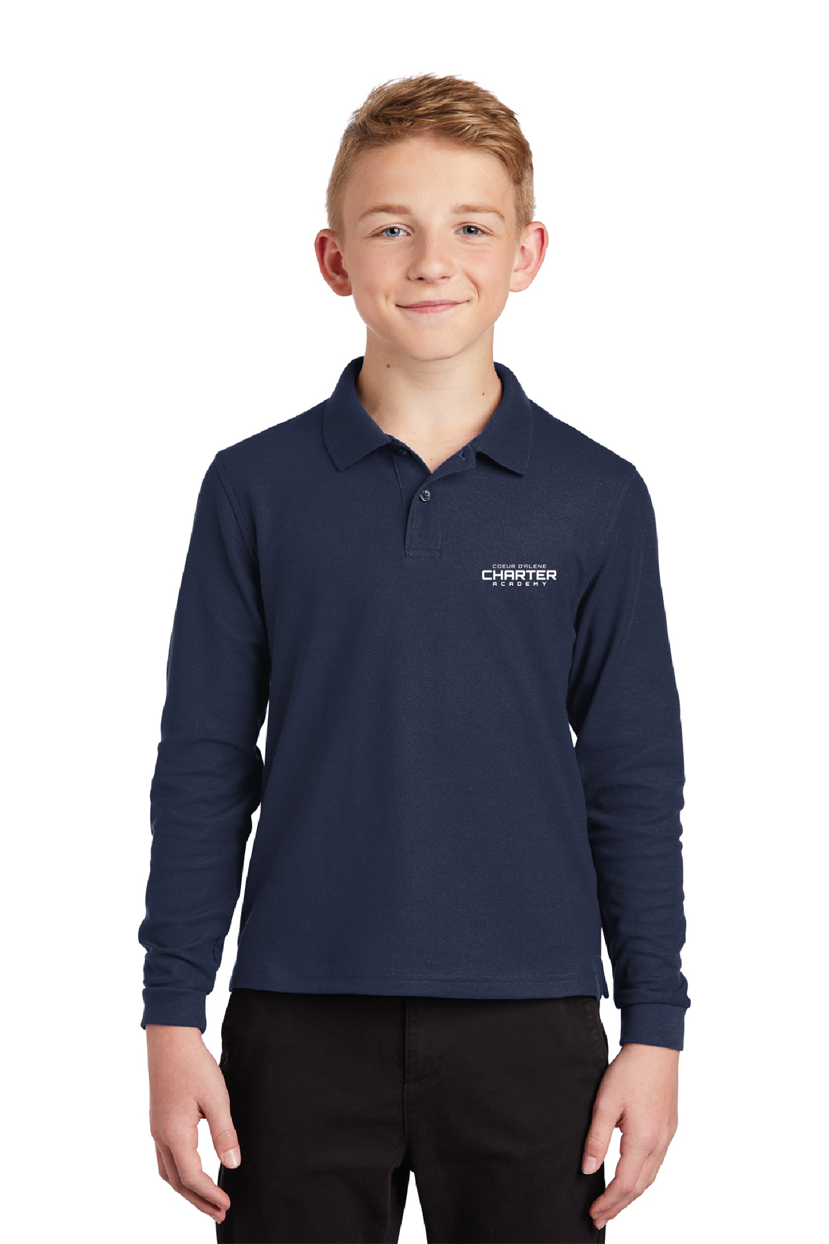 Y500LS - Port Authority Youth Long Sleeve Silk Touch Polo - CDA Charter Academy - School Store - Embroidery - #28617