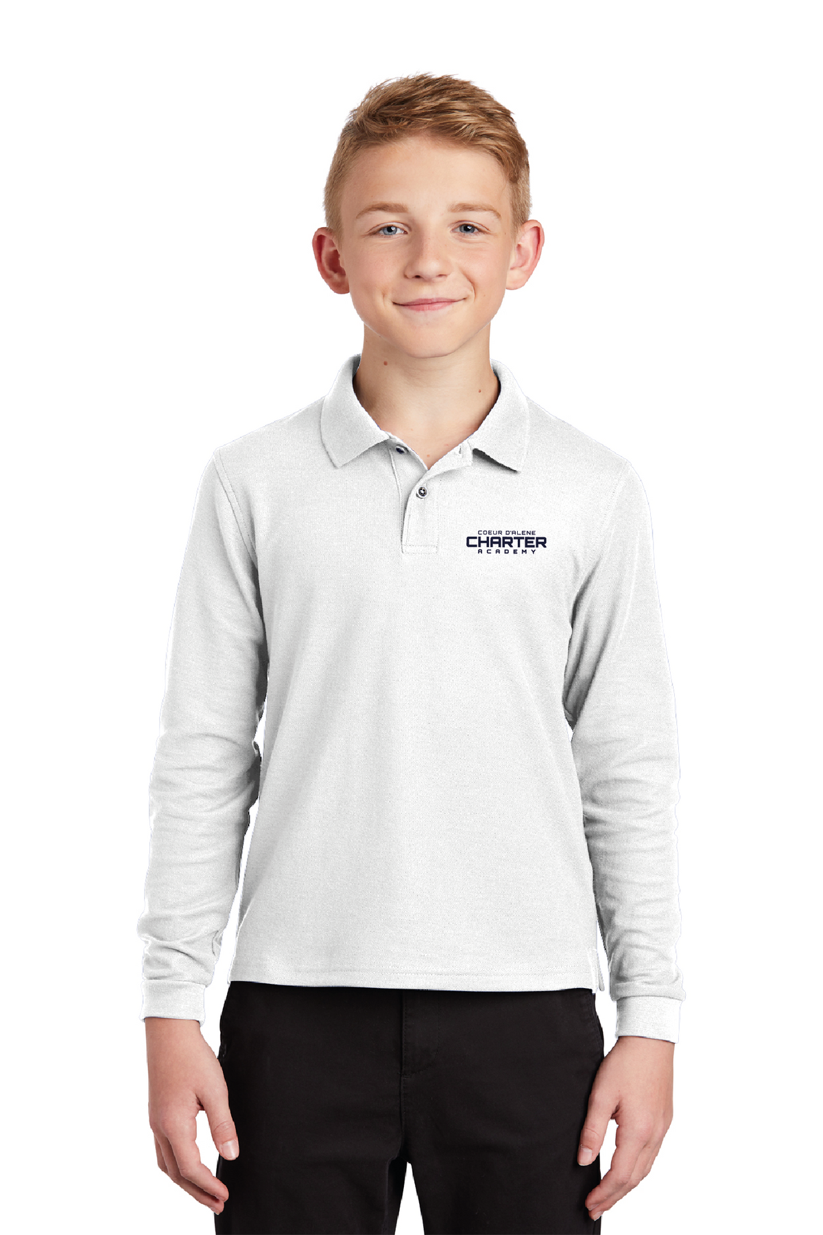Y500LS - Port Authority Youth Long Sleeve Silk Touch Polo - CDA Charter Academy - School Store - Embroidery - #28617