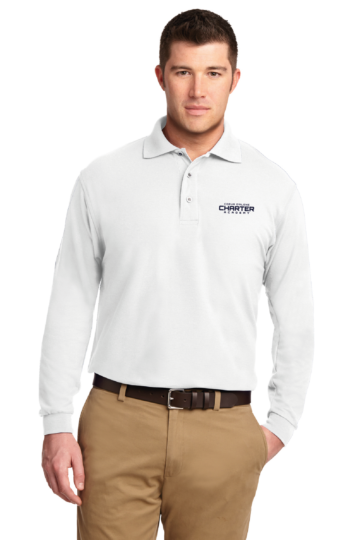 K500LS - Port Authority Silk Touch Long Sleeve Polo - CDA Charter Academy - School Store - Embroidery - #28617