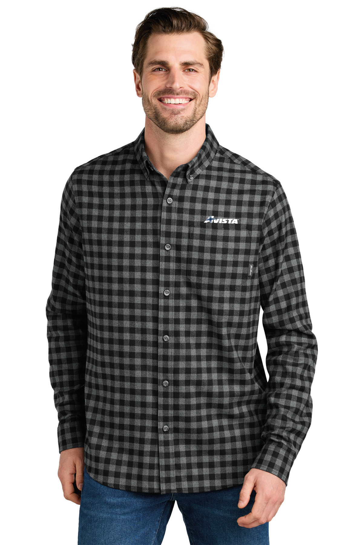 EB610 - Eddie Bauer Long Sleeve Favorite Flannel Plaid Shirt - DEMO - Company Store - Embroidery - INVOICE#