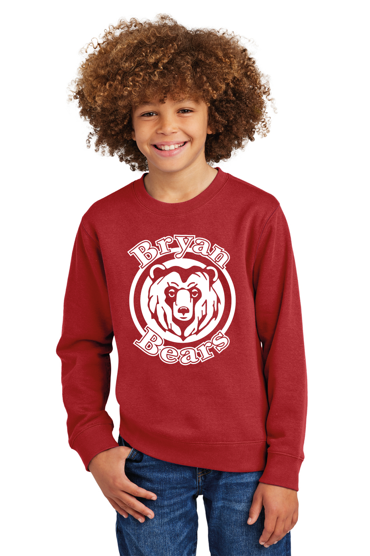 DT6104Y - District Youth V.I.T. Fleece Crew - Bryan Elementary - Order Collection Store - Transfer Screen Print - #29972