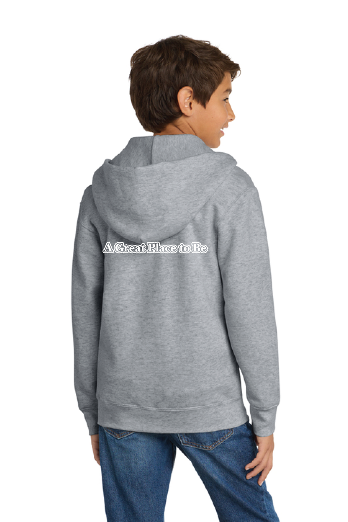 PC90YZH - Port & Co Youth Core Fleece Full-Zip Hooded Sweatshirt - Bryan Elementary - Order Collection Store - Transfer Screen Print - #29972