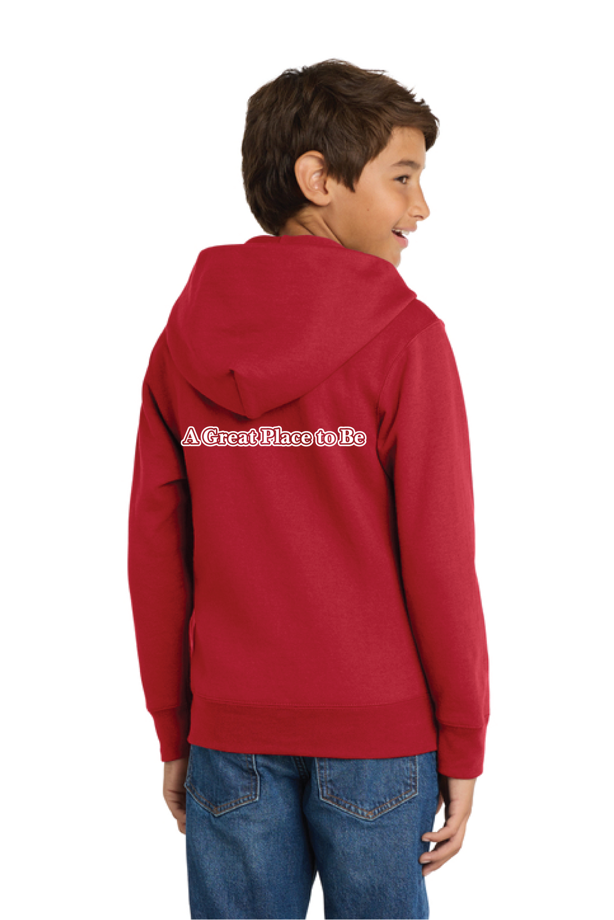 PC90YZH - Port & Co Youth Core Fleece Full-Zip Hooded Sweatshirt - Bryan Elementary - Order Collection Store - Transfer Screen Print - #29972