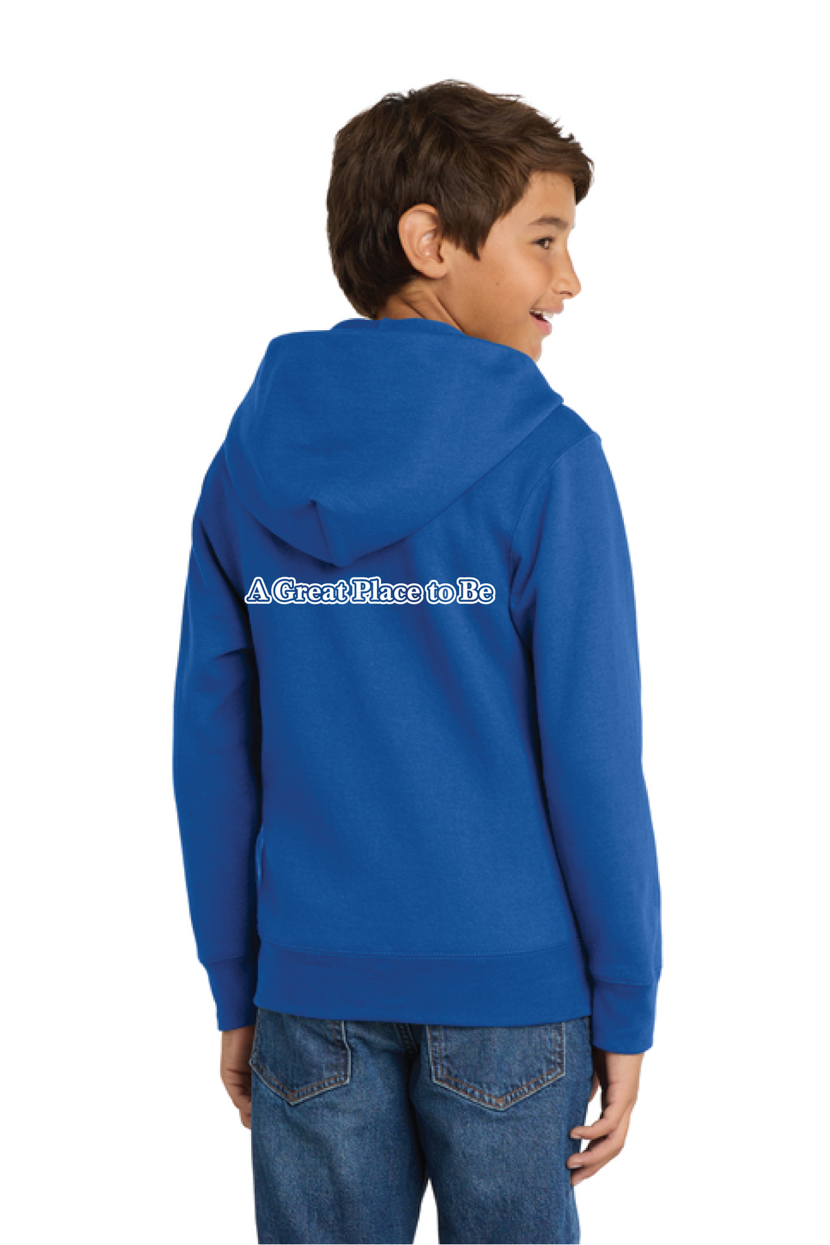 PC90YZH - Port & Co Youth Core Fleece Full-Zip Hooded Sweatshirt - Bryan Elementary - Order Collection Store - Transfer Screen Print - #29972