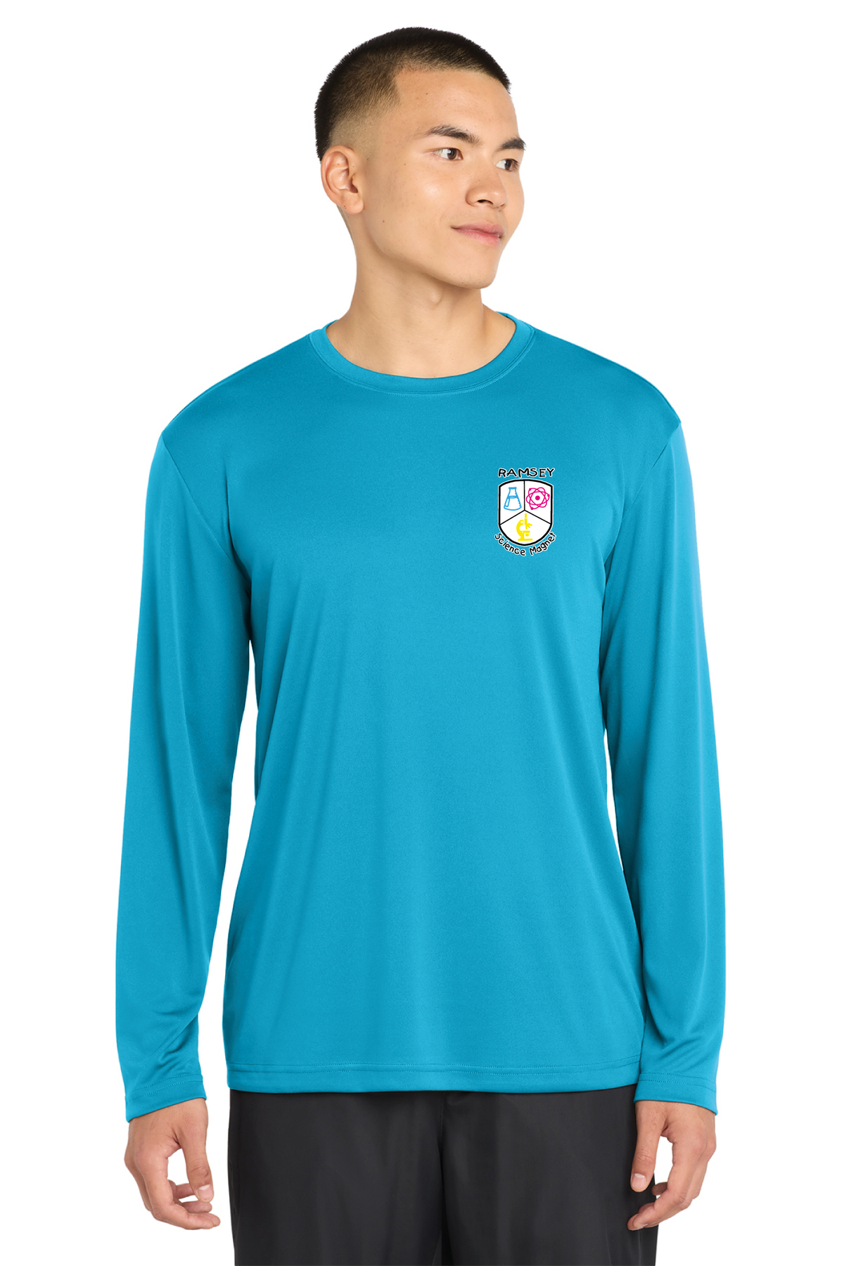 YST350LS - Sport-Tek Youth Long Sleeve PosiCharge Competitor Tee - Ramsey Science Magnet - School Store - Digital Print - #28631