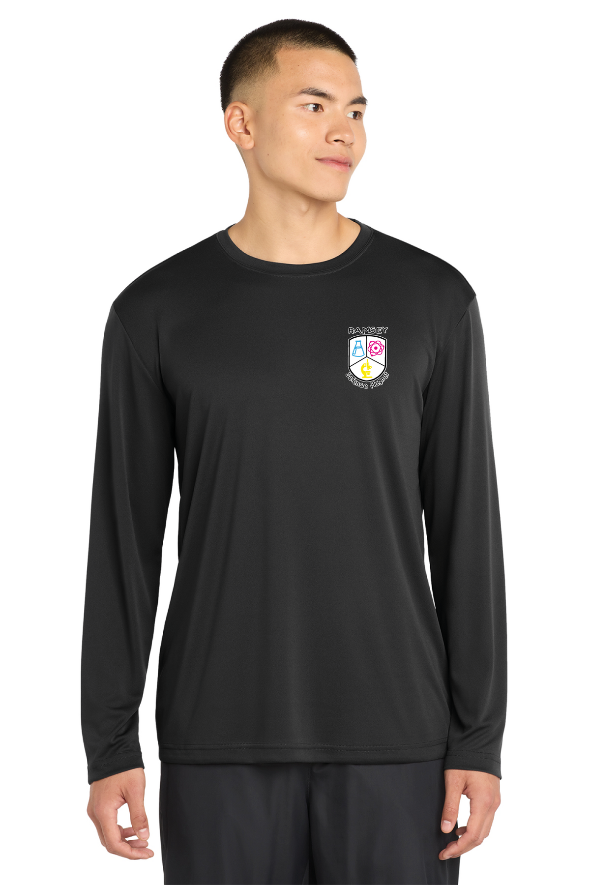 YST350LS - Sport-Tek Youth Long Sleeve PosiCharge Competitor Tee - Ramsey Science Magnet - School Store - Digital Print - #28631