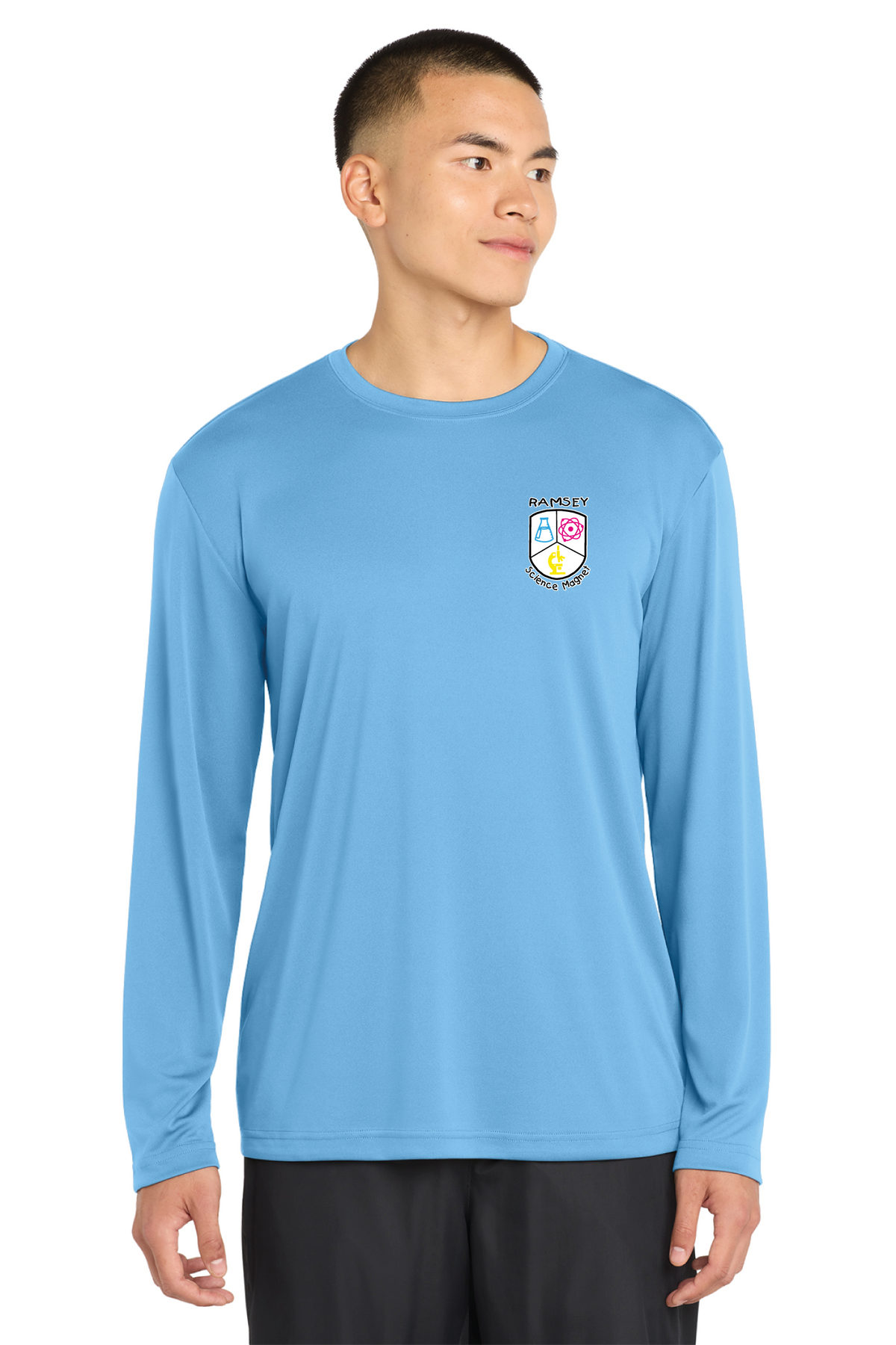 YST350LS - Sport-Tek Youth Long Sleeve PosiCharge Competitor Tee - Ramsey Science Magnet - School Store - Digital Print - #28631