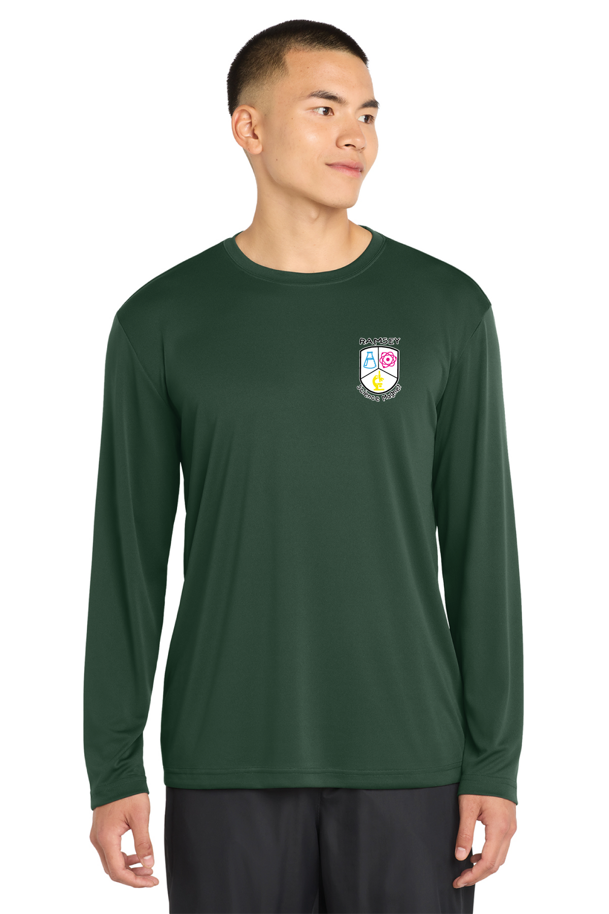 YST350LS - Sport-Tek Youth Long Sleeve PosiCharge Competitor Tee - Ramsey Science Magnet - School Store - Digital Print - #28631