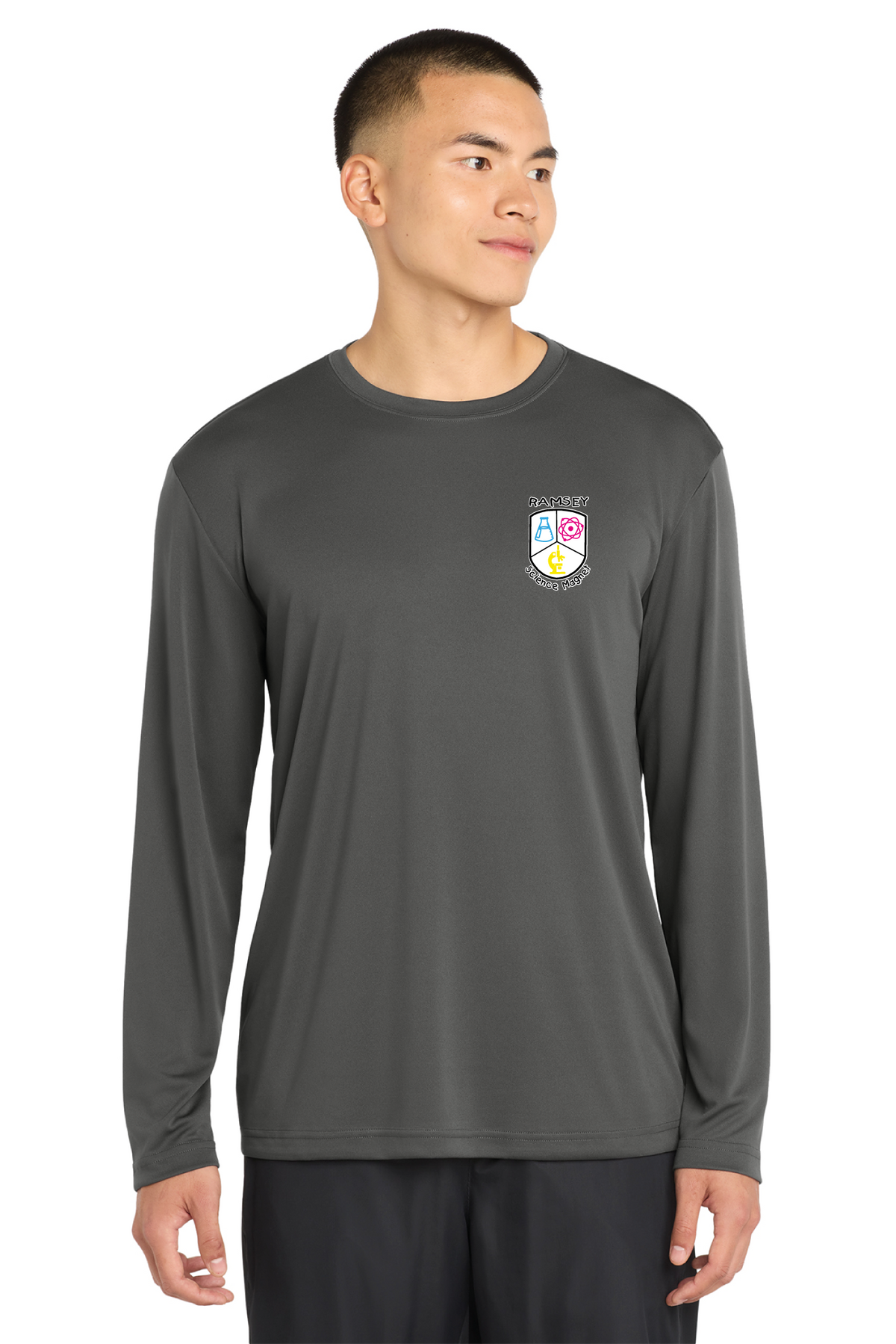 YST350LS - Sport-Tek Youth Long Sleeve PosiCharge Competitor Tee - Ramsey Science Magnet - School Store - Digital Print - #28631