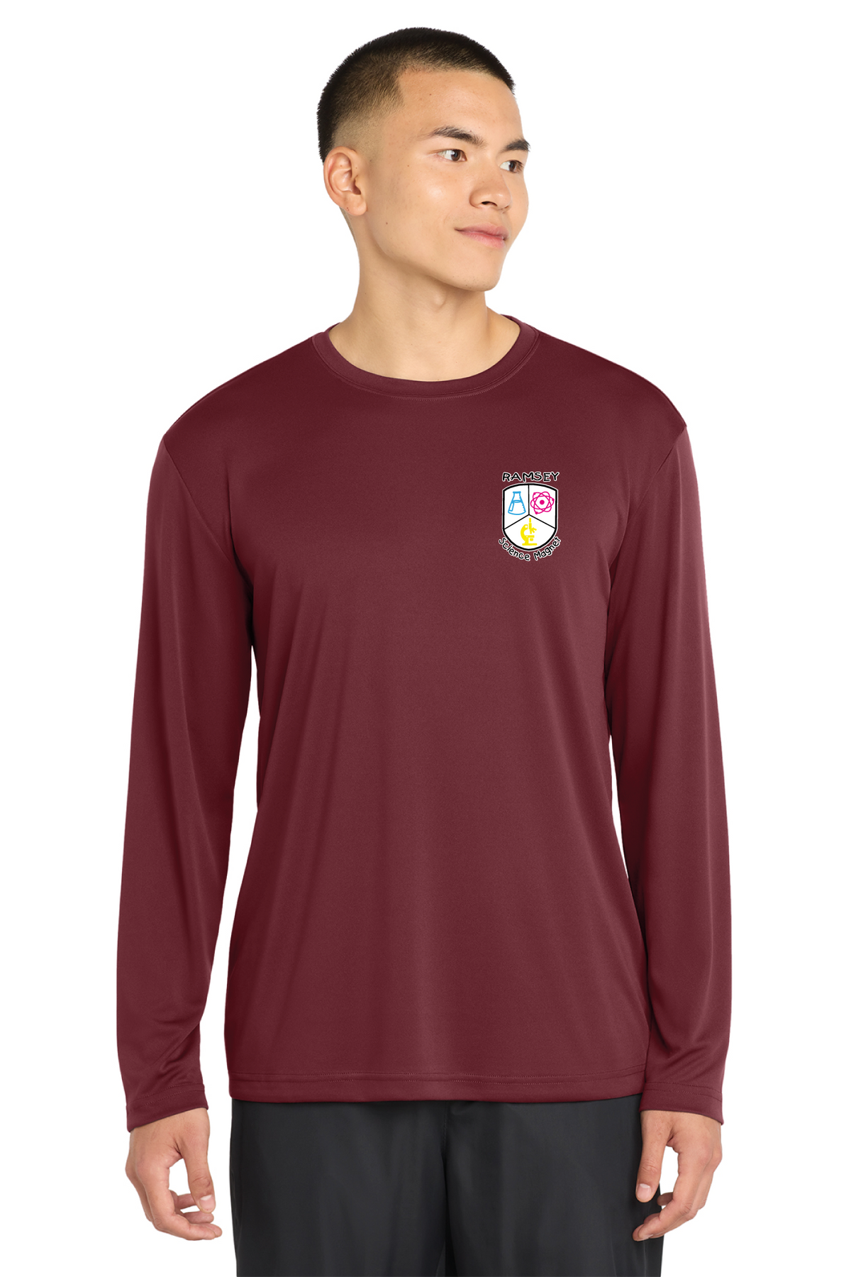 YST350LS - Sport-Tek Youth Long Sleeve PosiCharge Competitor Tee - Ramsey Science Magnet - School Store - Digital Print - #28631