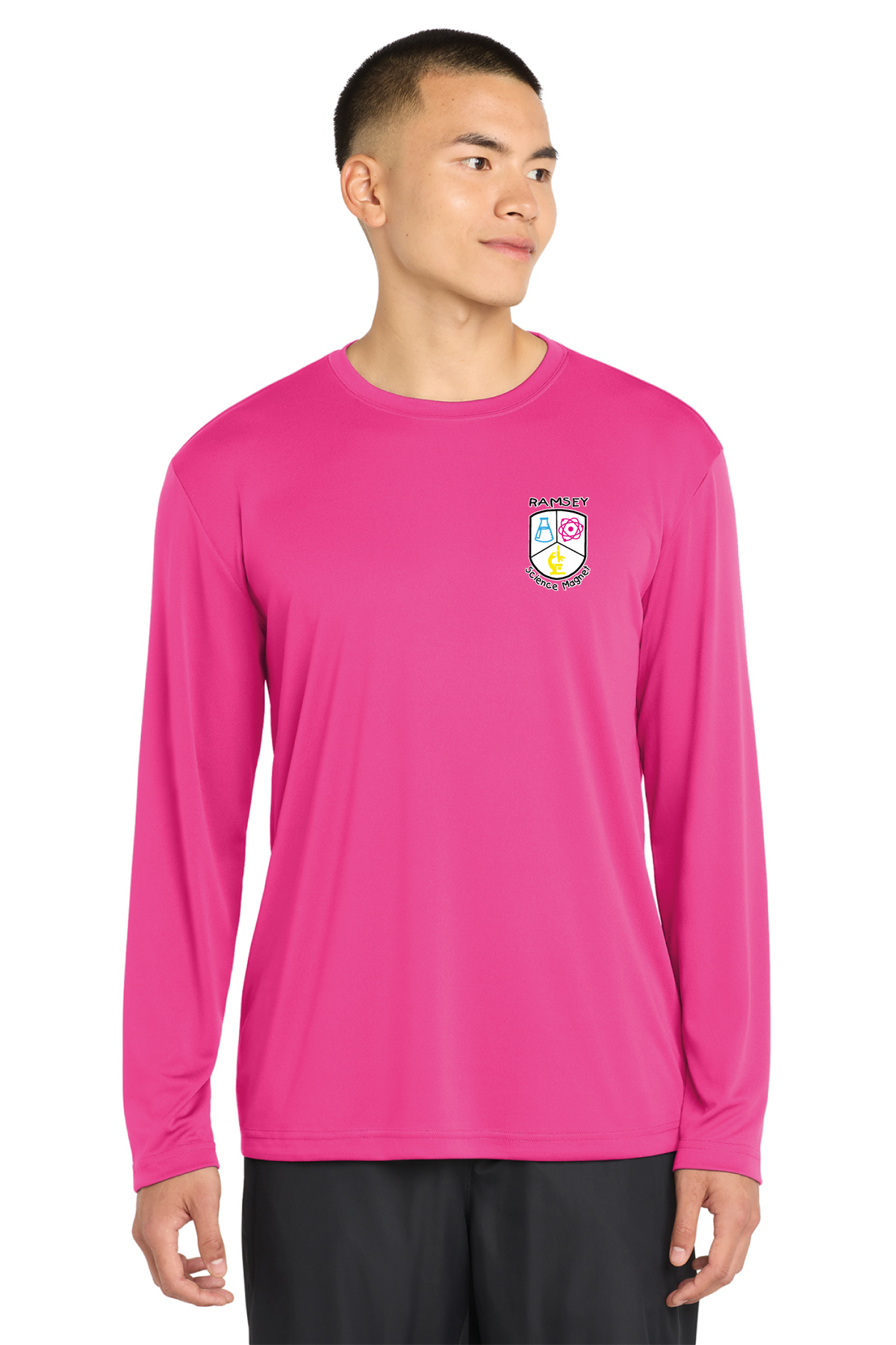 YST350LS - Sport-Tek Youth Long Sleeve PosiCharge Competitor Tee - Ramsey Science Magnet - School Store - Digital Print - #28631