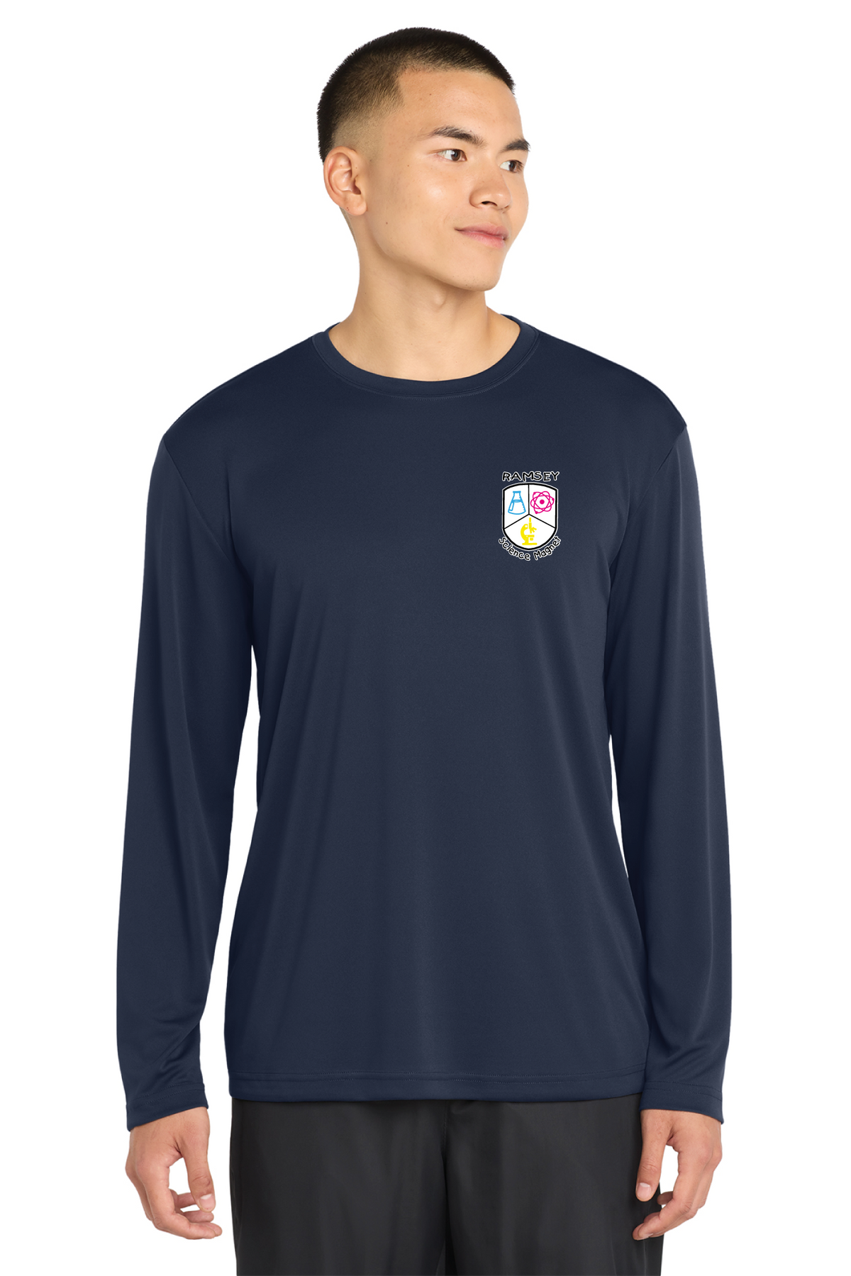 YST350LS - Sport-Tek Youth Long Sleeve PosiCharge Competitor Tee - Ramsey Science Magnet - School Store - Digital Print - #28631