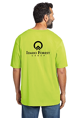 CTK87 - Carhartt Workwear Pocket Short Sleeve T-Shirt - Idaho Forest Group - Logowear Store - Transfer Screen Print - #29726