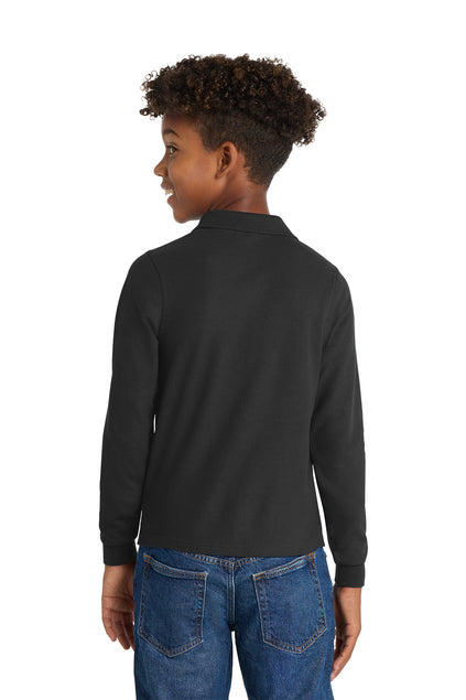 Y500LS - Port Authority Youth Long Sleeve Silk Touch Polo - CDA Charter Academy - School Store - Embroidery - #28617