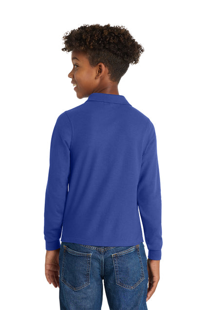 Y500LS - Youth Long Sleeve Silk Touch Polo - Ramsey Science Magnet - School Store - Digital Print - #28631
