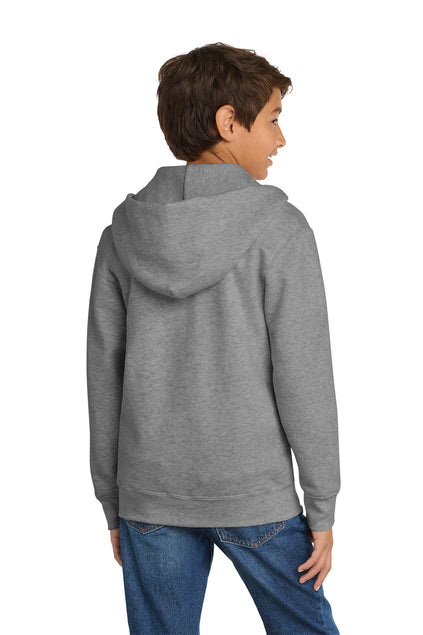 PC90YZH - Port &amp; Co Youth Core Fleece Full-Zip Hooded Sweatshirt - Ramsey Science Magnet - School Store - Digital Print - #28631