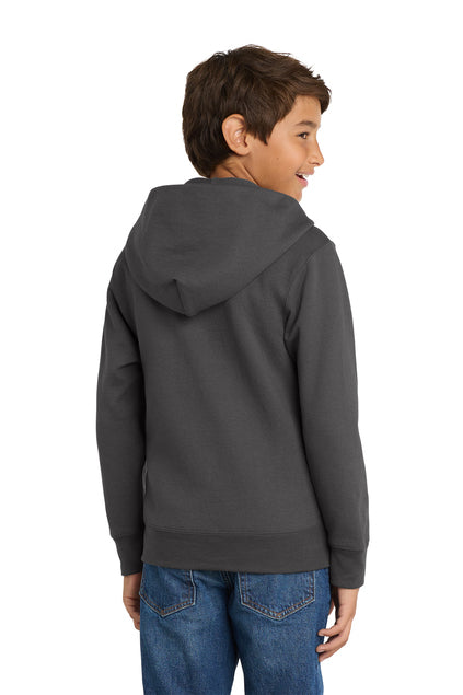 PC90YZH - Port &amp; Co Youth Core Fleece Full-Zip Hooded Sweatshirt - Ramsey Science Magnet - School Store - Digital Print - #28631