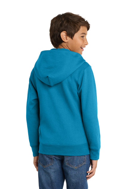 PC90YZH - Port &amp; Co Youth Core Fleece Full-Zip Hooded Sweatshirt - Ramsey Science Magnet - School Store - Digital Print - #28631