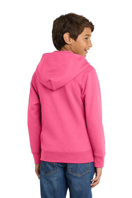PC90YZH - Port &amp; Co Youth Core Fleece Full-Zip Hooded Sweatshirt - Ramsey Science Magnet - School Store - Digital Print - #28631