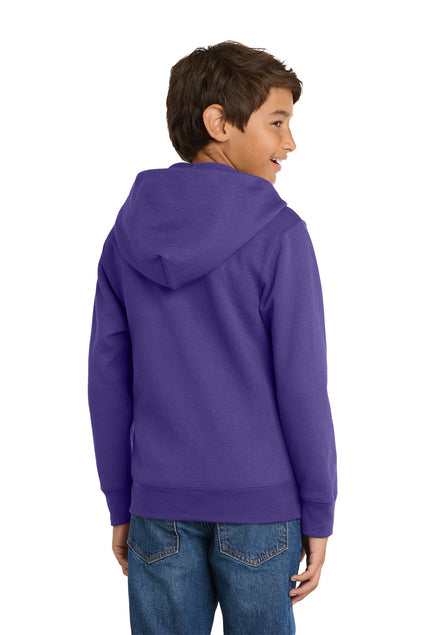 PC90YZH - Port &amp; Co Youth Core Fleece Full-Zip Hooded Sweatshirt - Ramsey Science Magnet - School Store - Digital Print - #28631
