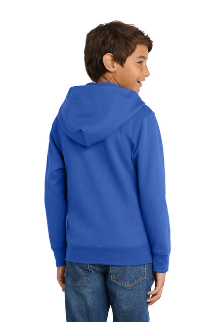 PC90YZH - Port &amp; Co Youth Core Fleece Full-Zip Hooded Sweatshirt - Ramsey Science Magnet - School Store - Digital Print - #28631