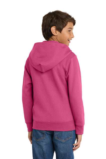 PC90YZH - Port &amp; Co Youth Core Fleece Full-Zip Hooded Sweatshirt - Ramsey Science Magnet - School Store - Digital Print - #28631