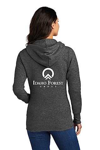 LPC78ZH - Port & Company Women's Core Fleece Full-Zip Hooded Sweatshirt - Idaho Forest Group - Logowear Store - Transfer Screen Print - #29726