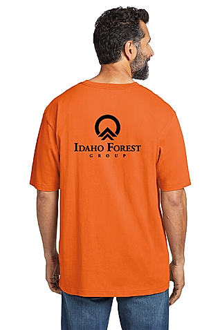 CTK87 - Carhartt Workwear Pocket Short Sleeve T-Shirt - Idaho Forest Group - Logowear Store - Transfer Screen Print - #29726