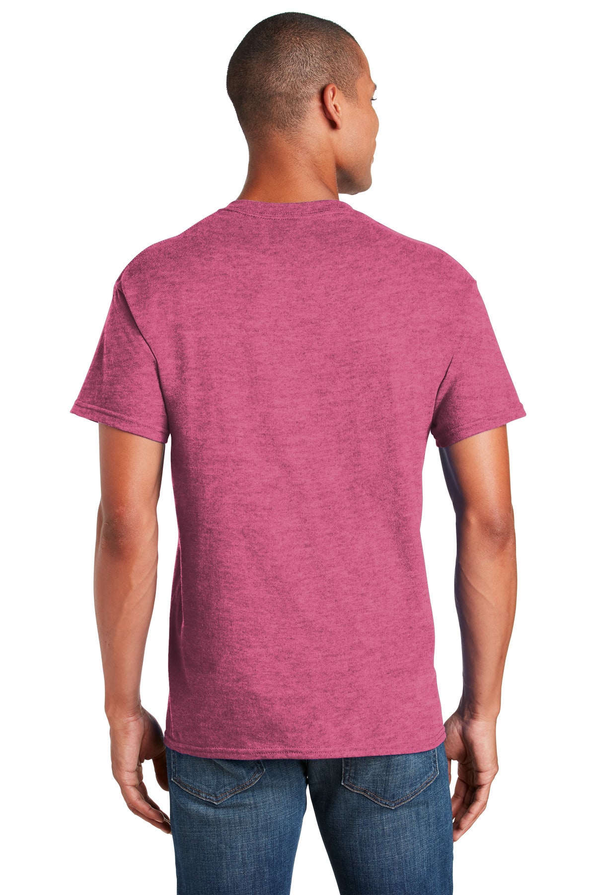 Gildan Softstyle T-Shirt 64000 back model image.