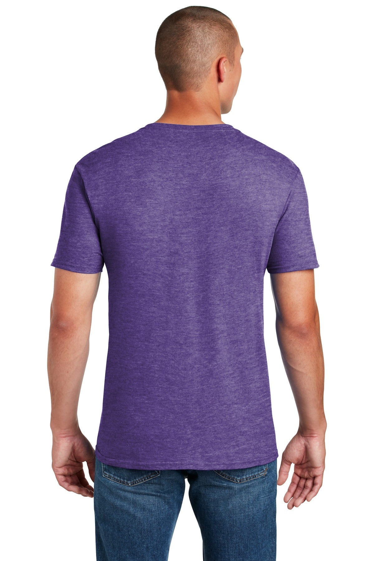 Gildan Softstyle T-Shirt 64000 back model image.
