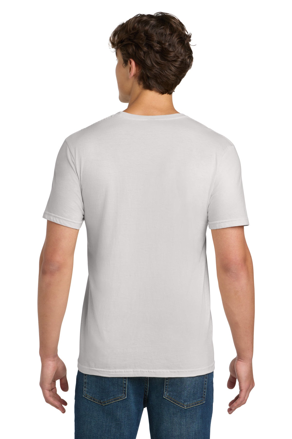 Gildan Softstyle T-Shirt 64000 back model image.