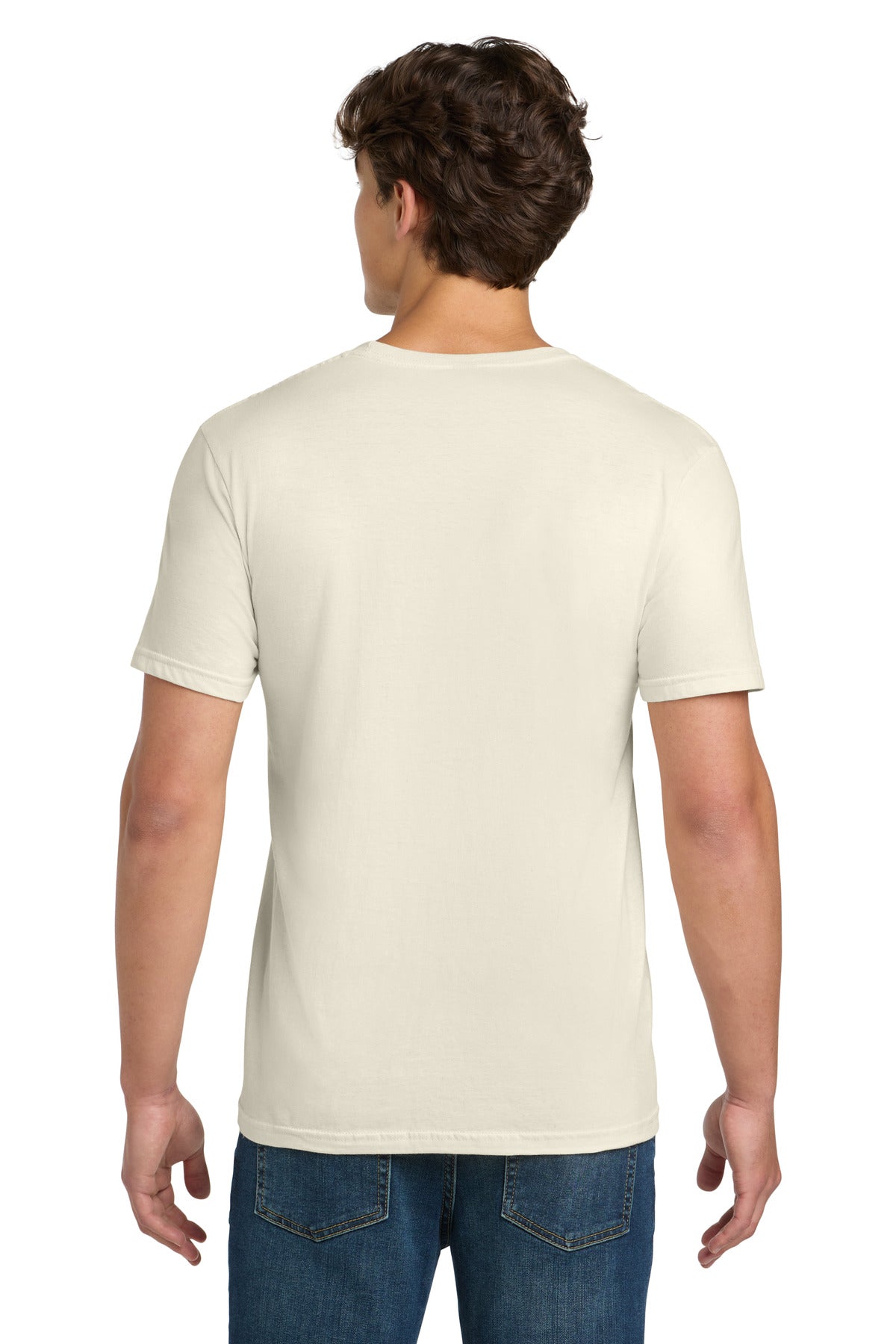 Gildan Softstyle T-Shirt 64000 back model image.