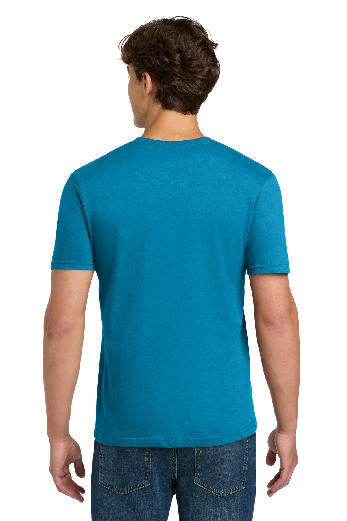 Gildan Softstyle T-Shirt 64000 back model image.