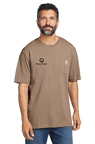 CTK87 - Carhartt Workwear Pocket Short Sleeve T-Shirt - Idaho Forest Group - Logowear Store - Transfer Screen Print - #29726