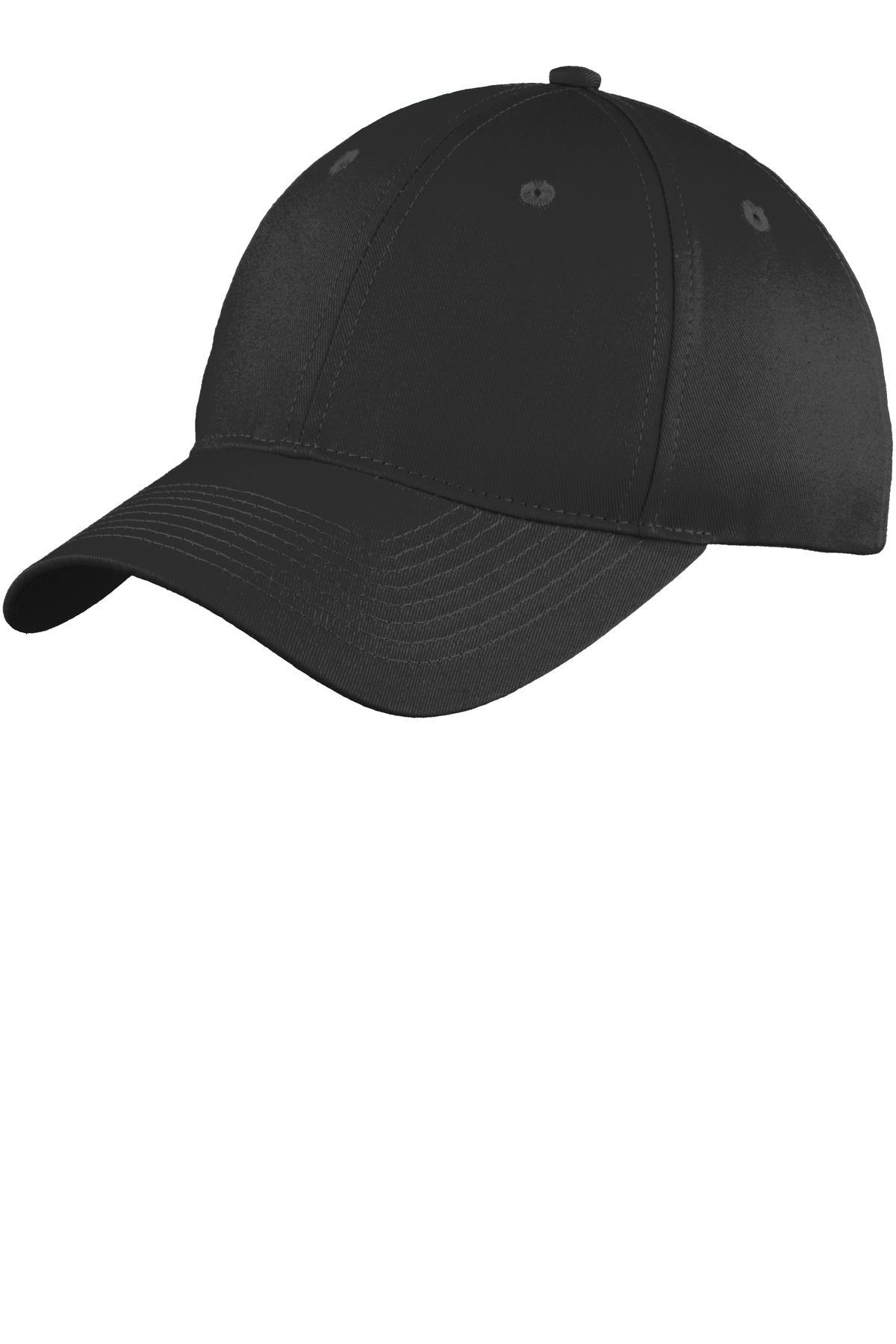 Port & Company Six-Panel Unstructured Twill Cap C914 front model image.