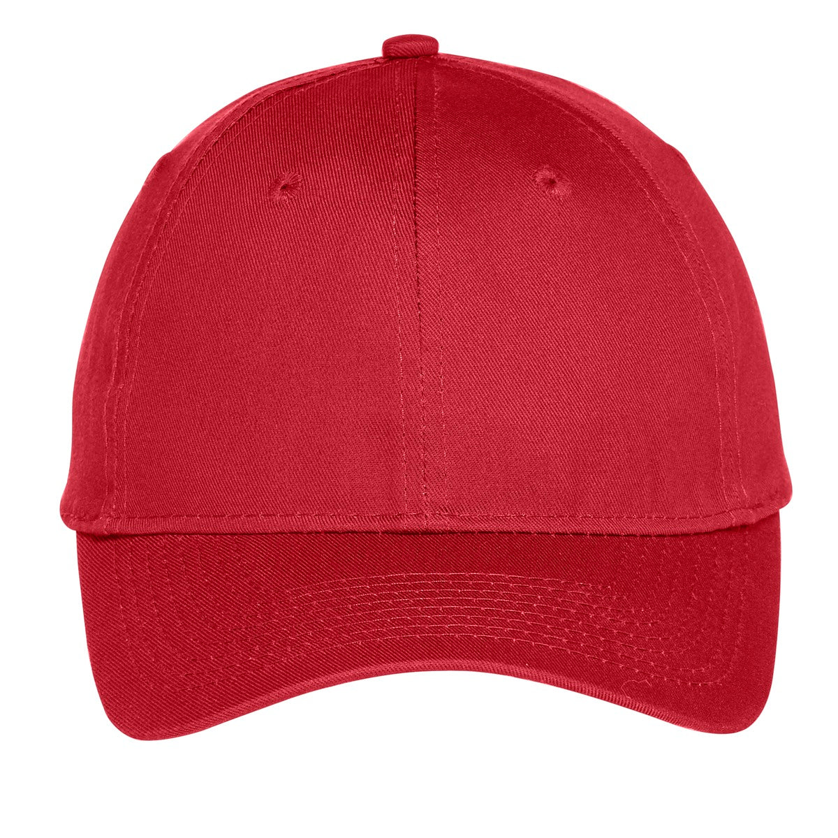 Port & Company Six-Panel Unstructured Twill Cap C914 front flat image.