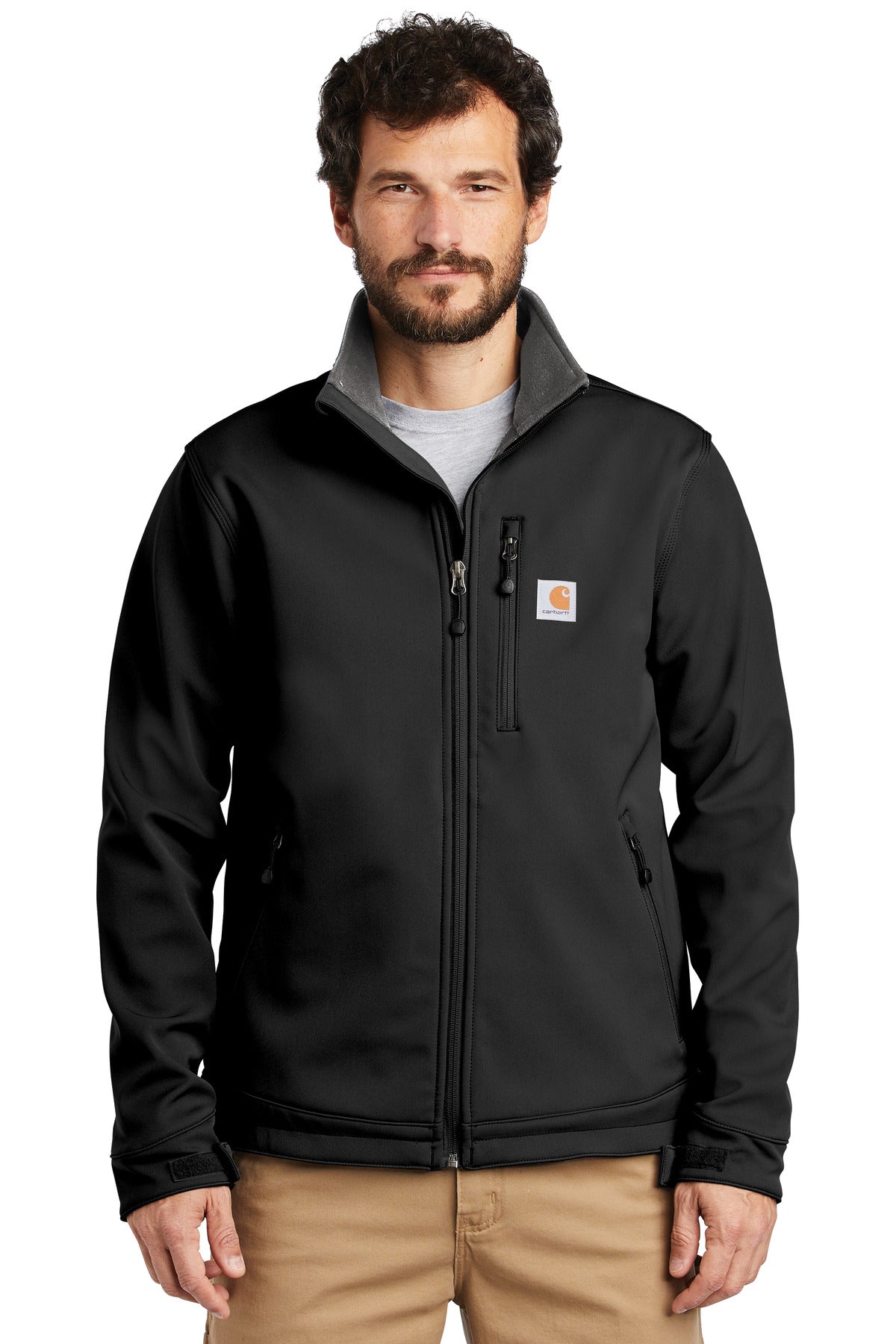 Carhartt  Crowley Soft Shell Jacket CT102199 front model image.