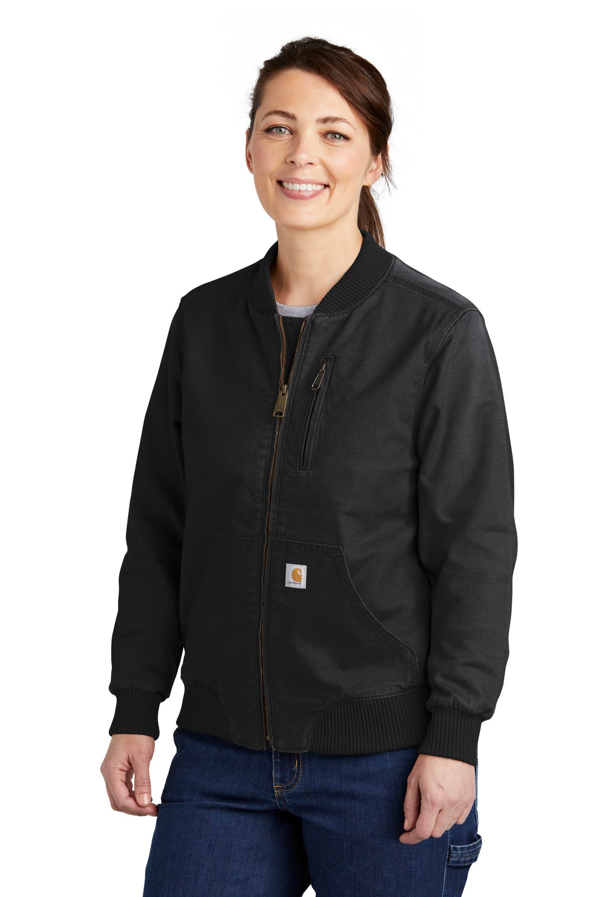 Carhartt Women's Rugged Flex Crawford Jacket CT102524 front model image.