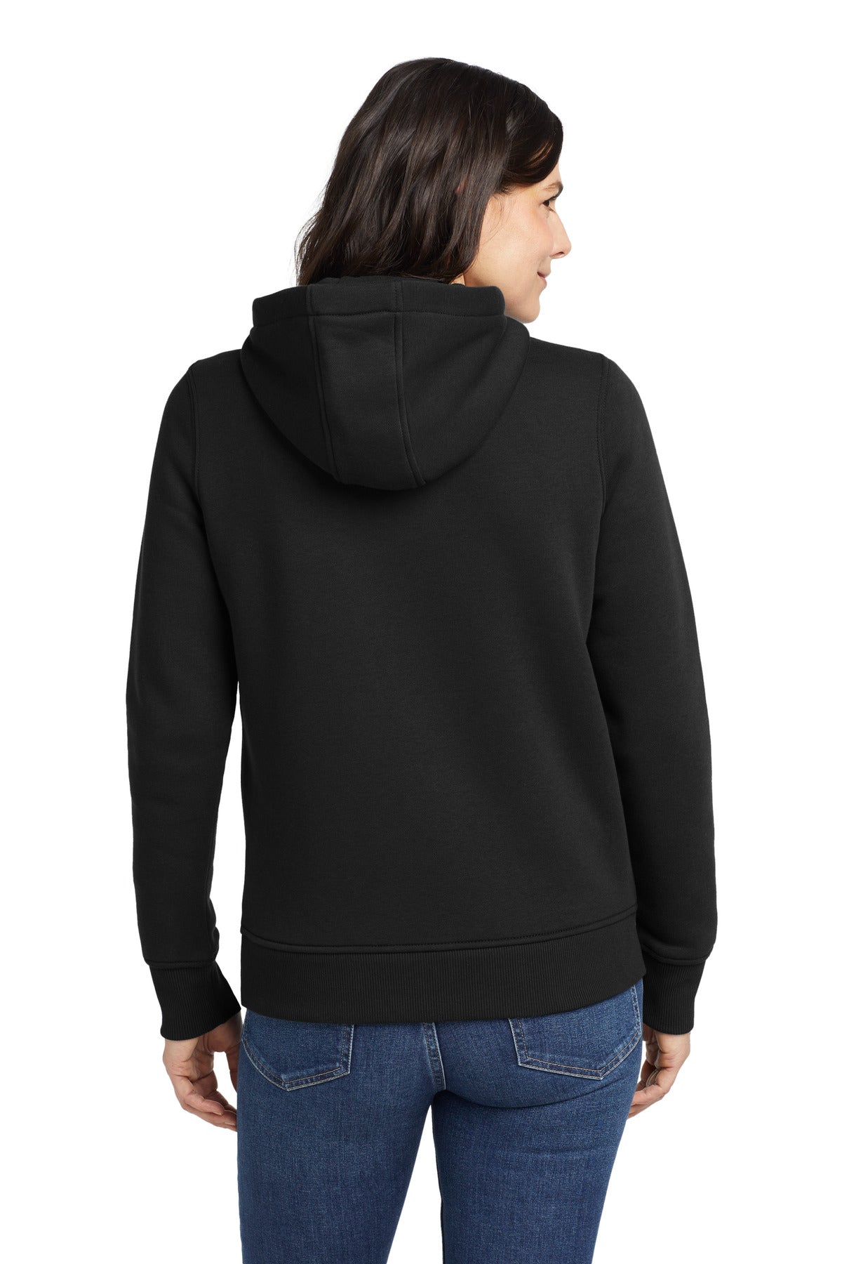 Carhartt Women&#39;s Clarksburg Full-Zip Hoodie CT102788 back model image.