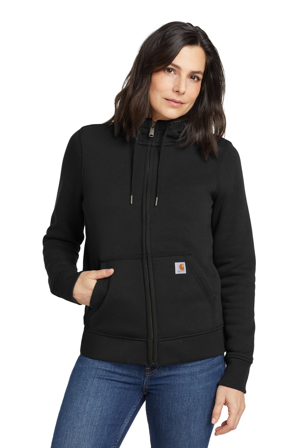 Carhartt Women's Clarksburg Full-Zip Hoodie CT102788 front model image.