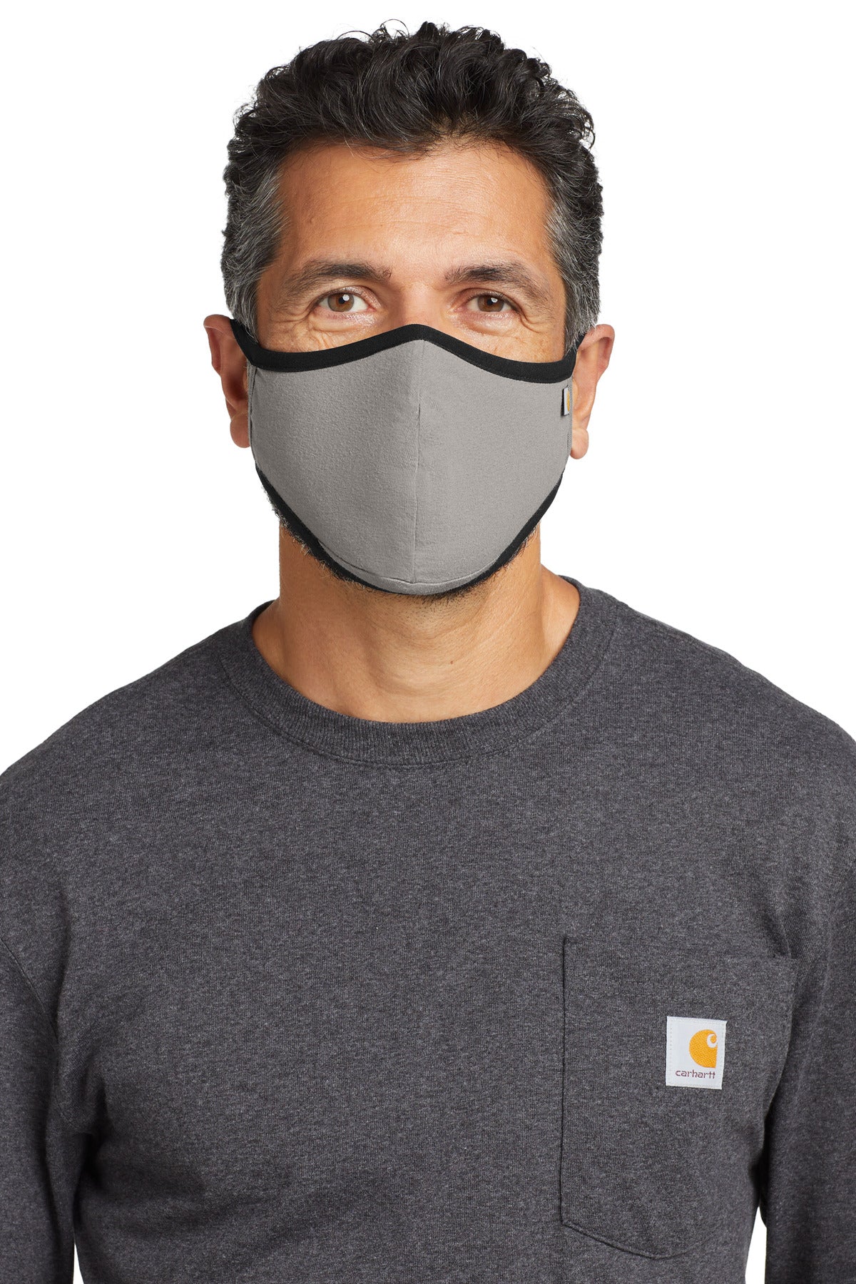 Carhartt Cotton Ear Loop Face Mask (3 pack)  CT105160 front model image.