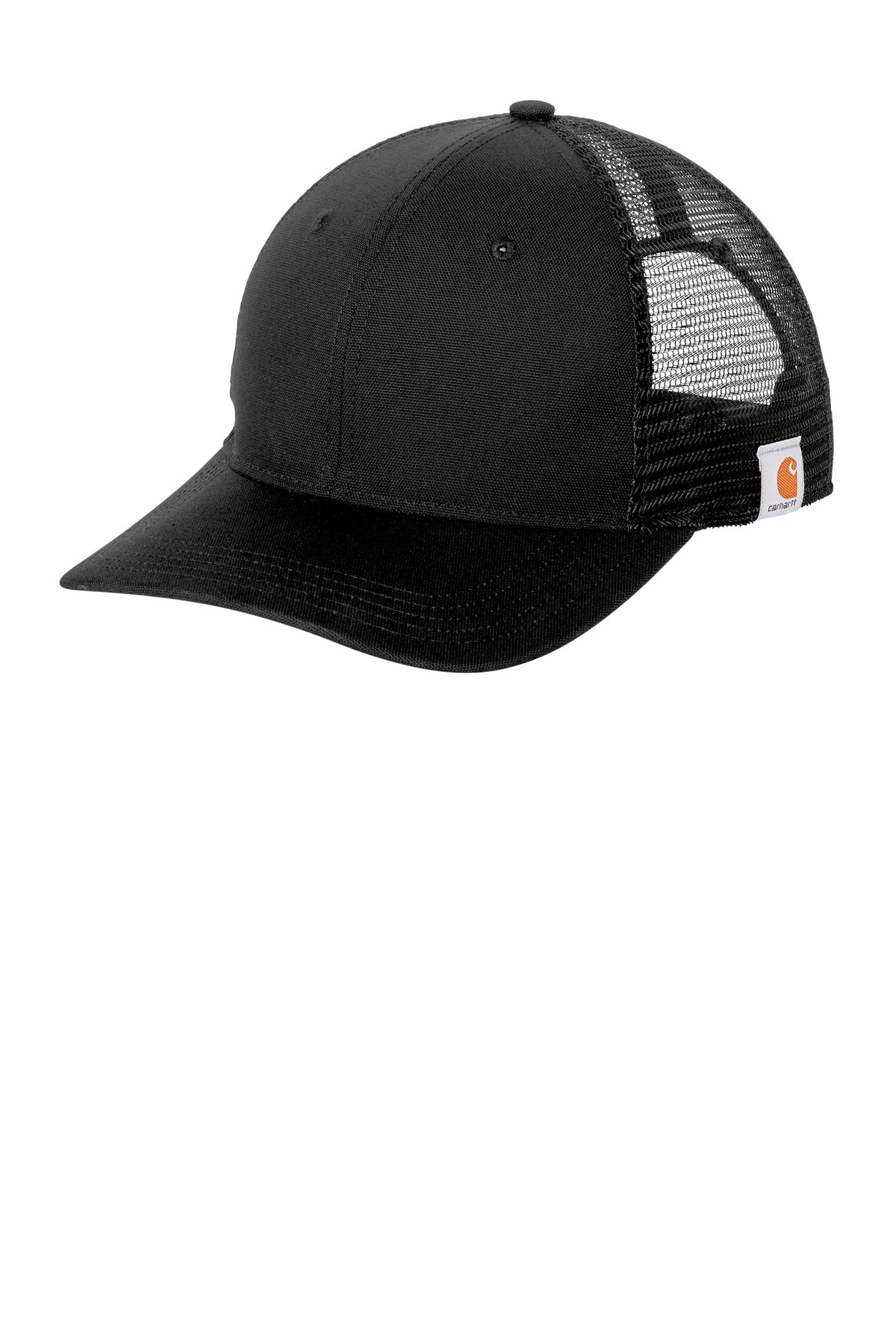 Carhartt Canvas Mesh Back Cap CT105298 front model image.