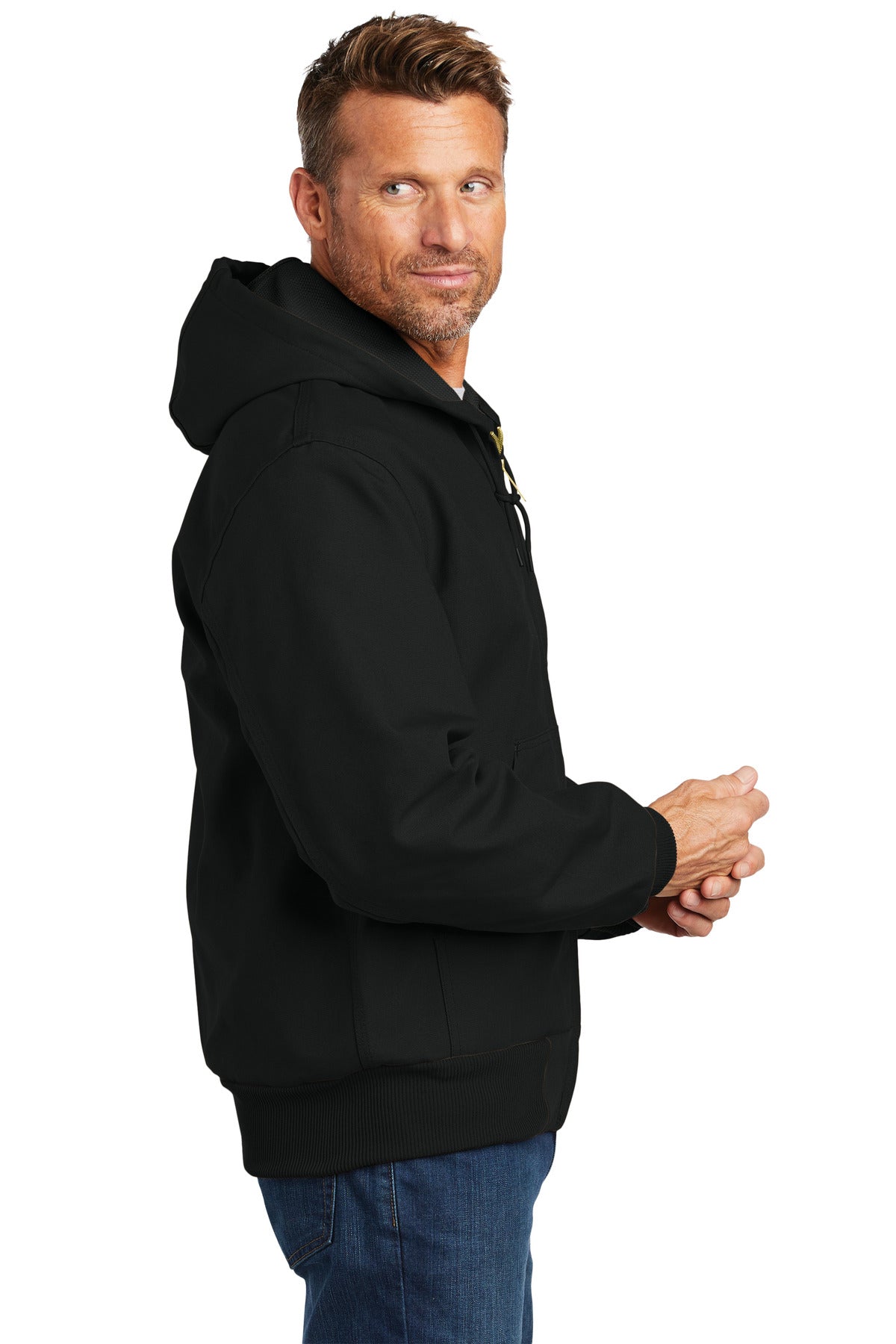 Carhartt  Thermal-Lined Duck Active Jac  CT106678 side model image.